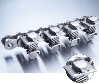 Standard Frame Clamp 10B2GC-B Stainless Steel Gripper Roller Chain for Form Fill and Vacuum Seal Wrapping