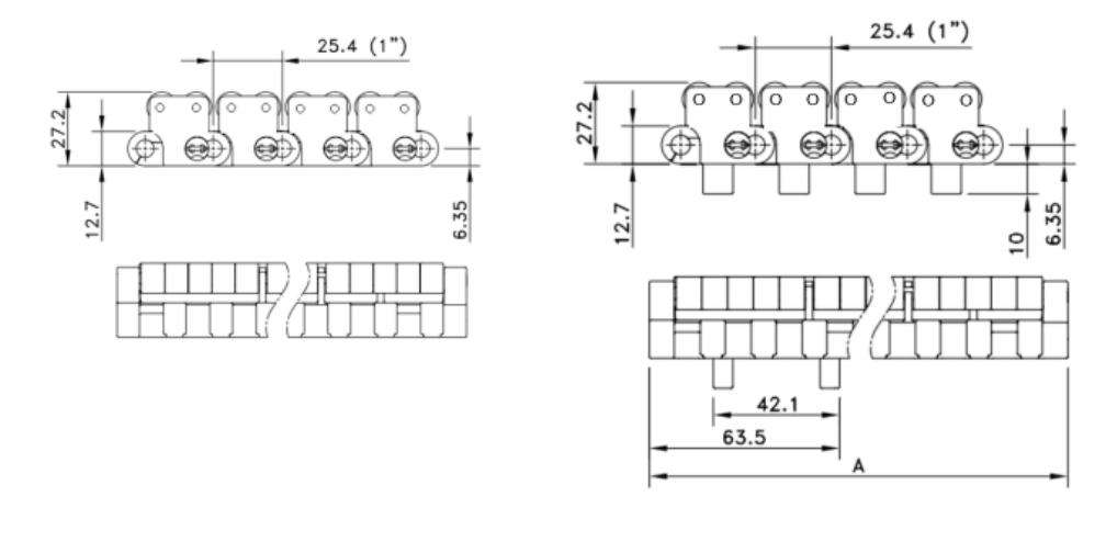 1005-FT(FTDP)-LBP Straight Run Plastic Conveyor Mesh Roller Chain Belt