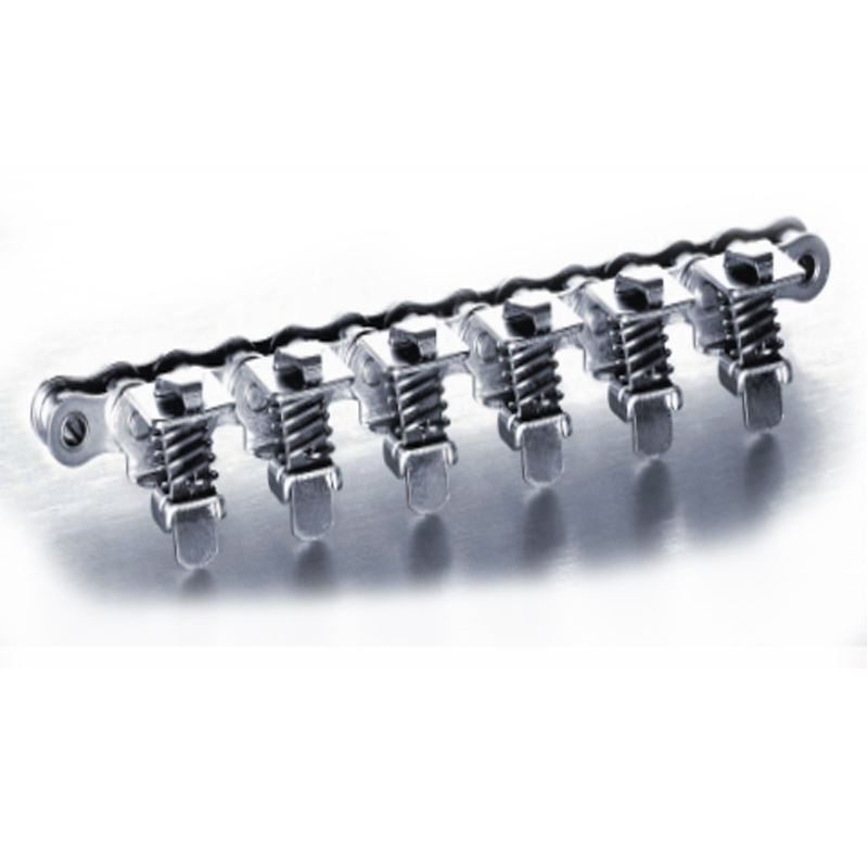2 Tips Clamp (Type F) 08B1GC-F Stainless Steel Gripper Roller Chain for Form Fill and Vacuum Seal Wrapping 2 Tips Clamp (Type F) 08B1GC-F Stainless Steel Gripper Roller Chain for Form Fill and Vacuum Seal Wrapping
