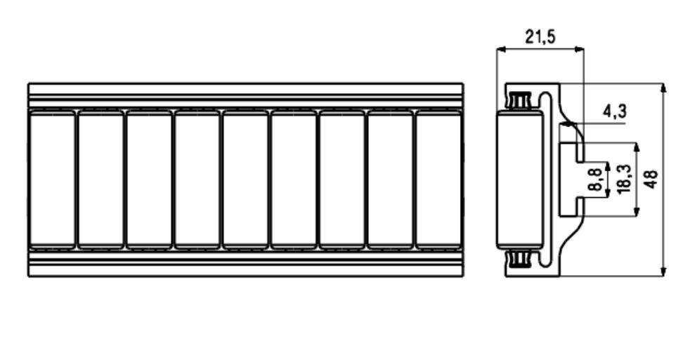 PJ-HL-PBT-LBP Aluminum Alloy Roller Ball Guardrail for Belt Conveyor Chain Mesh