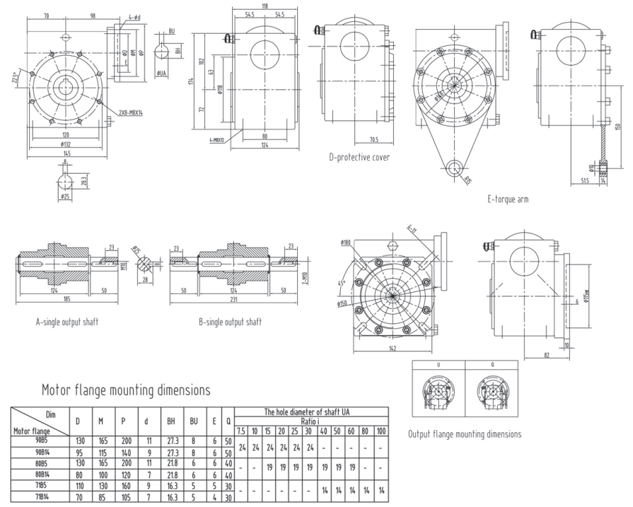 GMSS63 Stainless Steel Speed Reducer Worm Gearbox With Corrosion Resistant 304 Box Shell Wheel Core