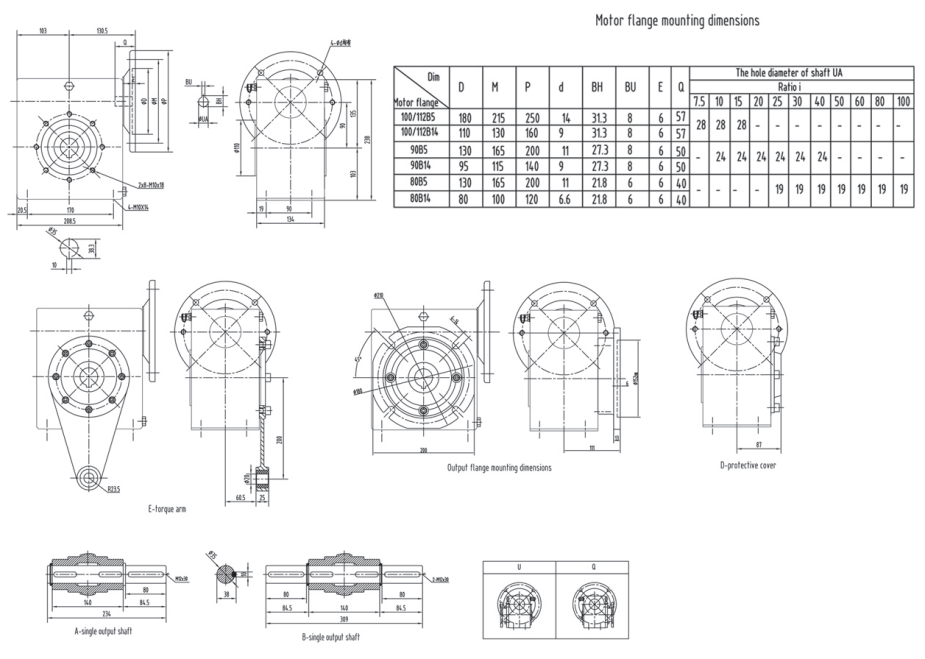GMSS90 Stainless Steel Speed Reducer Worm Gearbox With Corrosion Resistant 304 Box Shell Wheel Core