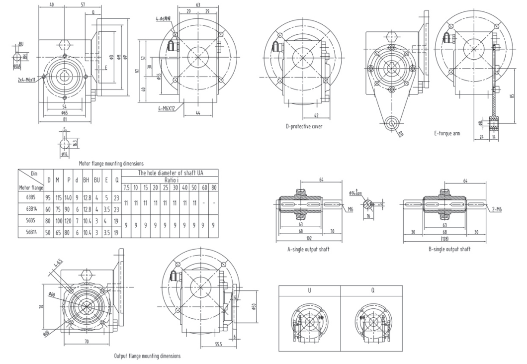 GMSS30 Stainless Steel Speed Reducer Worm Gearbox With Corrosion Resistant 304 Box Shell Wheel Core