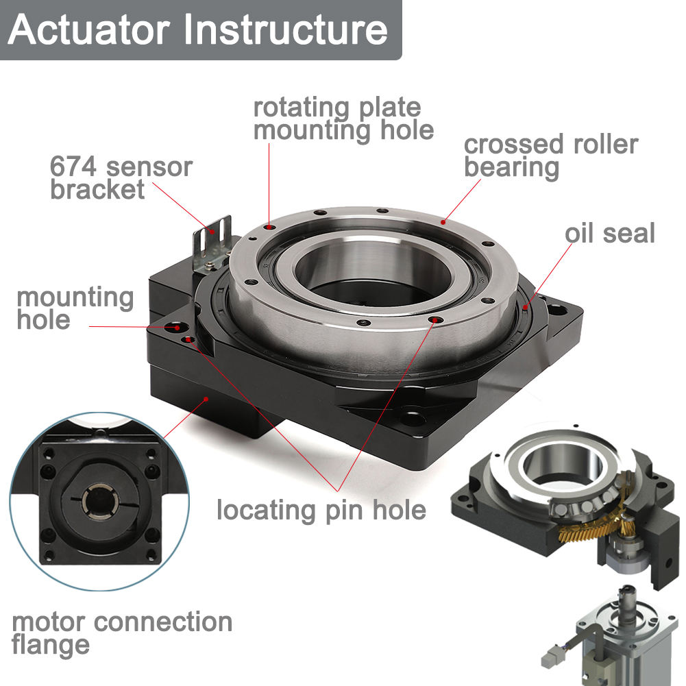 TH085 Hollow Rotary Actuator Rotating Platform Table for High Precision Planetary Gearbox