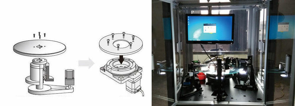 OEM TH450 Hollow Rotary Actuator Rotating Platform Table for High Precision Planetary Gearbox