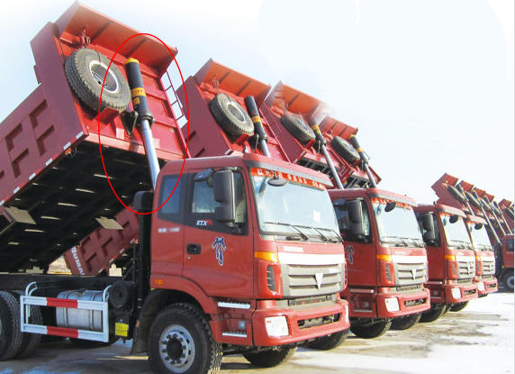 Front Top Lifting Hydraulic Cylinder for Heavy Duty Dump Truck 8X4 Semi Trailer