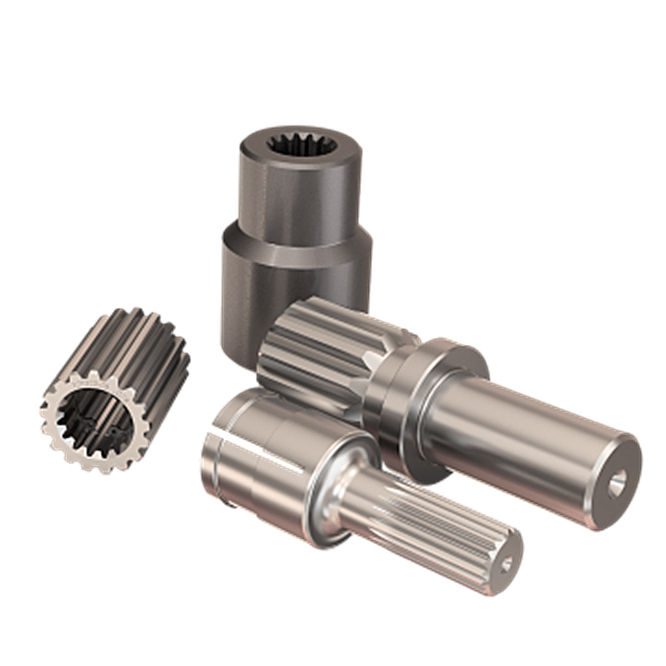 Splined Shaft PTO Steel C45 Hollow Drive Steering Propeller Forging Spindle Collar Aluminum Reducer Linear Manufacturers