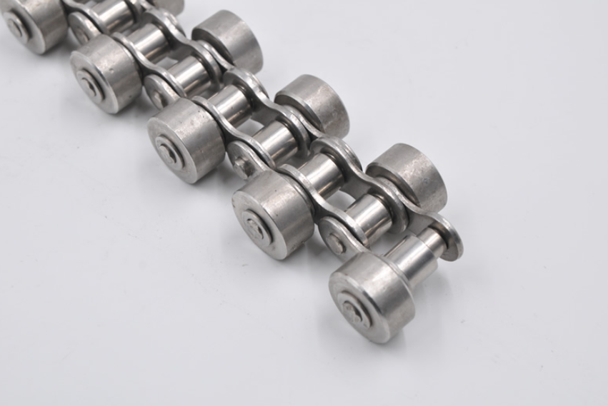 SSSR100 Stainless Steel Short Pitch Roller Conveyor Chain with Side Mounted Large Roller and Sprockets in Steel