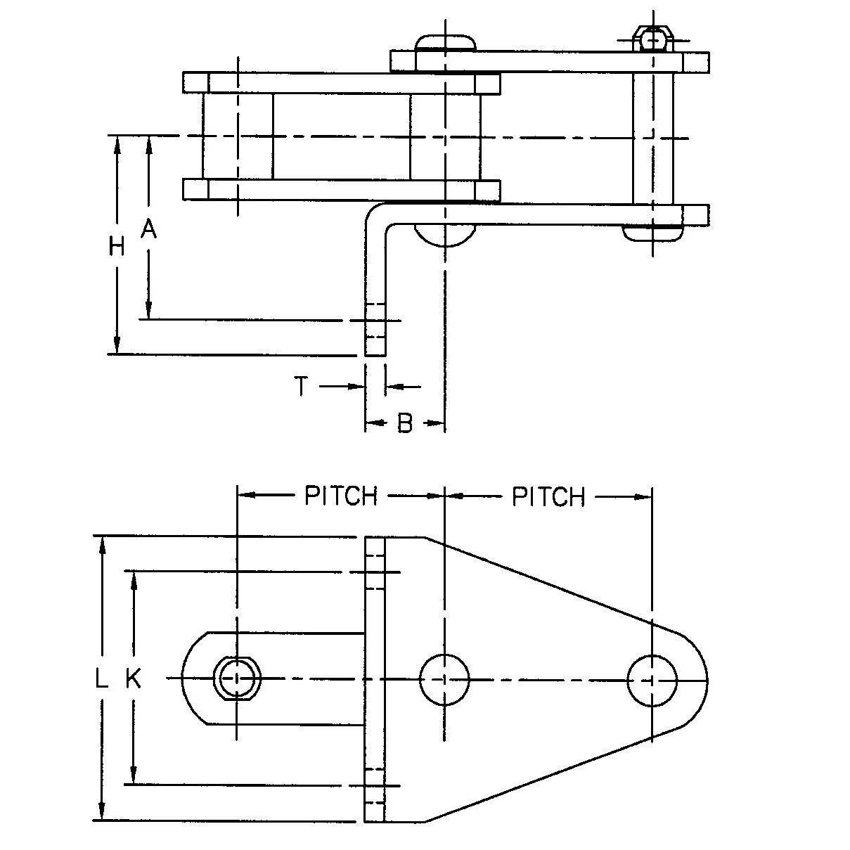 Factory SS188-G19 SS102B-G19 SS Class Bushed Steel Chain With G19 Attachment Factory SS188-G19 SS102B-G19 SS Class Bushed Steel Chain With G19 Attachment