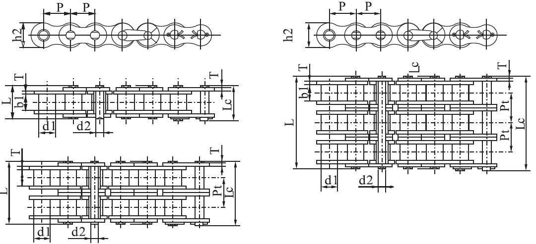 SS10AH-1 SS50H-1 Stainless Steel Heavy Duty Series Roller Chains and Sprockets in Steel