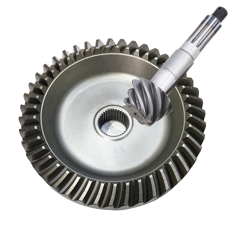 China Manufactures Gear Custom Left Handed differential Wheel Pinion Set Splined Shaft Helical Miter Round Spiral Bevel Gears