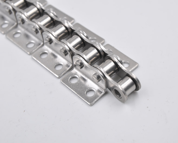 SS08A SS40 Stainless Steel Short Pitch Conveyor Chain with Attachment WA1&WA2&WK1&WK2 and Sprockets in Steel