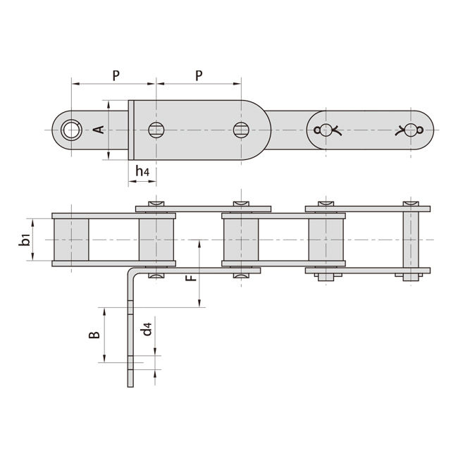 38.4RF2 Agricultural Steel Conveyor Roller Chains 38.4RF2 Agricultural Steel Conveyor Roller Chains