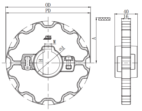 Plastic Sprockets Chain and Sprocket