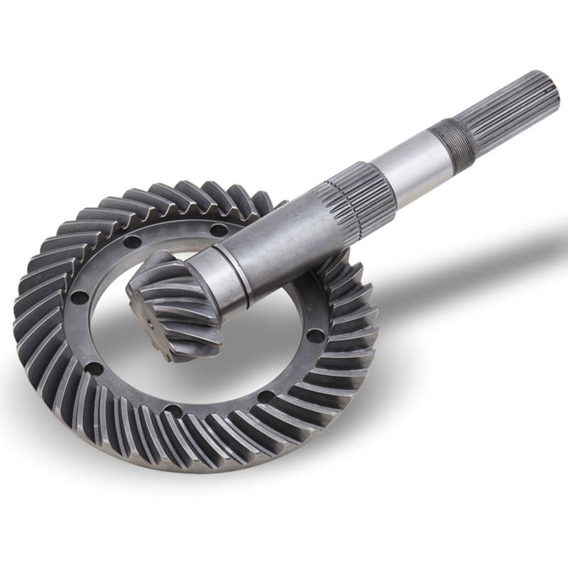 China Manufactures Gear Custom Left Handed differential Wheel Pinion Set Splined Shaft Helical Miter Round Spiral Bevel Gears