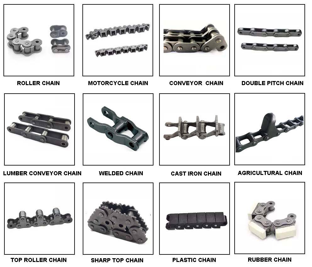 China Industrial Agricultural Machinery Stainless Steel Timing Double Pitch Conveyor Transmission Attachment Roller Chain