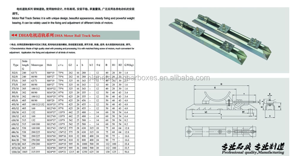European Standard Stainless Steel Electric Slide Plate Mounting Adjustable Motor Mount Base for Nema Motor
