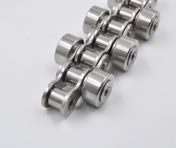 SSSR100 Stainless Steel Short Pitch Roller Conveyor Chain with Side Mounted Large Roller and Sprockets in Steel
