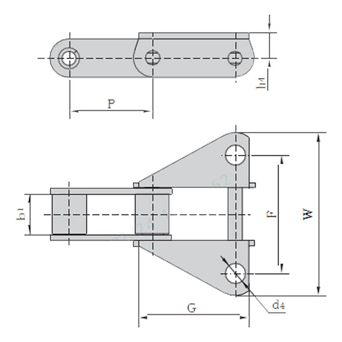 CA557 Chains CA557F1 38.4VBK39M 38.4VBF8 Steel Agricultural Chain With F1 Attachment CA557 Chains CA557F1 38.4VBK39M 38.4VBF8 Steel Agricultural Chain With F1 Attachment