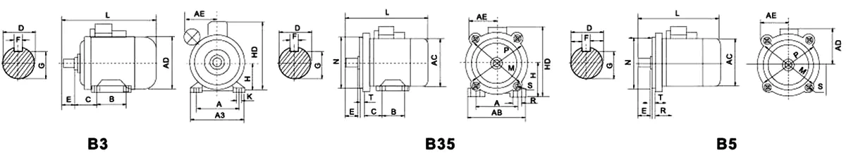 YC/YCL Series High Staring Torque Smooth Turning Low Noise Heavy-Duty Single-Phase Capacitors Start Induction Motor