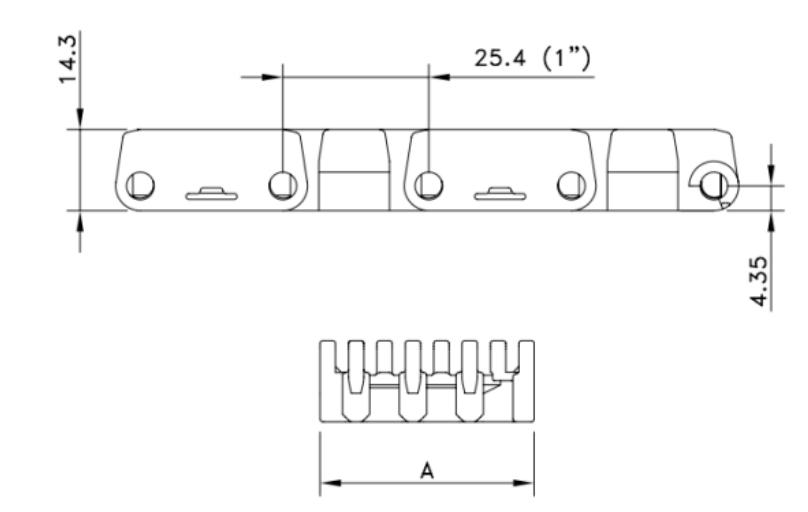 1000 Series Grid Straight Run Plastic Chain Mesh Conveyor Belt