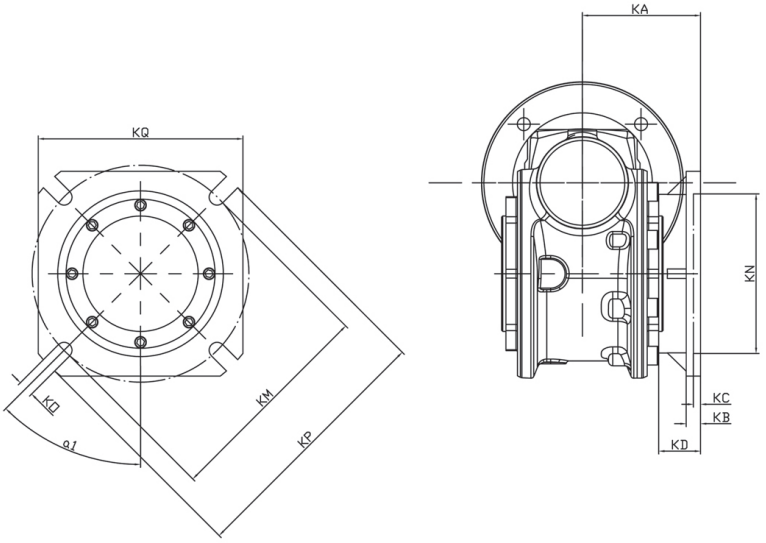 SSVF63 Stainless Steel 304 Speed Gear Reducer Worm Gearbox