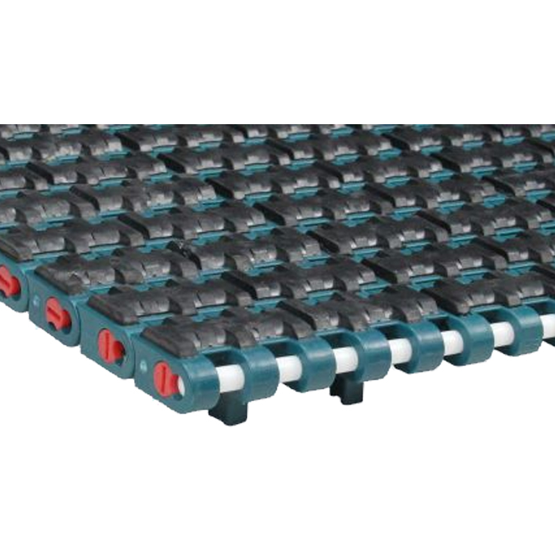 1005-FT(FTDP)-SGS Straight Run Super Plastic Top Rubber Conveyor Mesh Roller Chain Belt