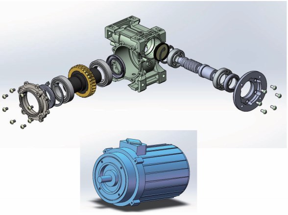 XRV/MRV050 Series Worm Gear Reducer Car Washing Gearbox for Automatic Car Wash Machine with IP67 Motor