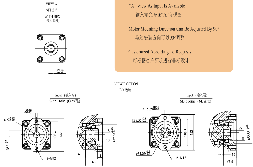 JW21 Ratio 90:1 Slewing Drive Gearbox Worm Gear Slew Drive for Aerial Work Crane Truck Wood Grabbing Machine