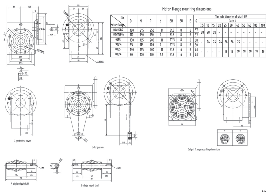 GMSS40 Stainless Steel Speed Reducer Worm Gearbox With Corrosion Resistant 304 Box Shell Wheel Core