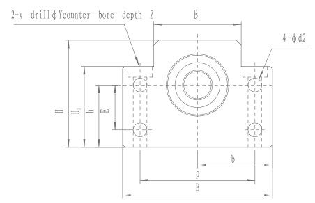 BF Series Flange Nut Mount Ball Screw Bracket for Ball Screw Router BF10 BF12 BF15 BF17 BF20 BF25 BF30 BF35 BF40