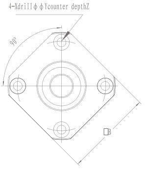 FF Series Flange Nut Mount Ball Screw Bracket for Ball Screw Router FF6 FF10 FF12 FF15 FF20 FF25 FF30