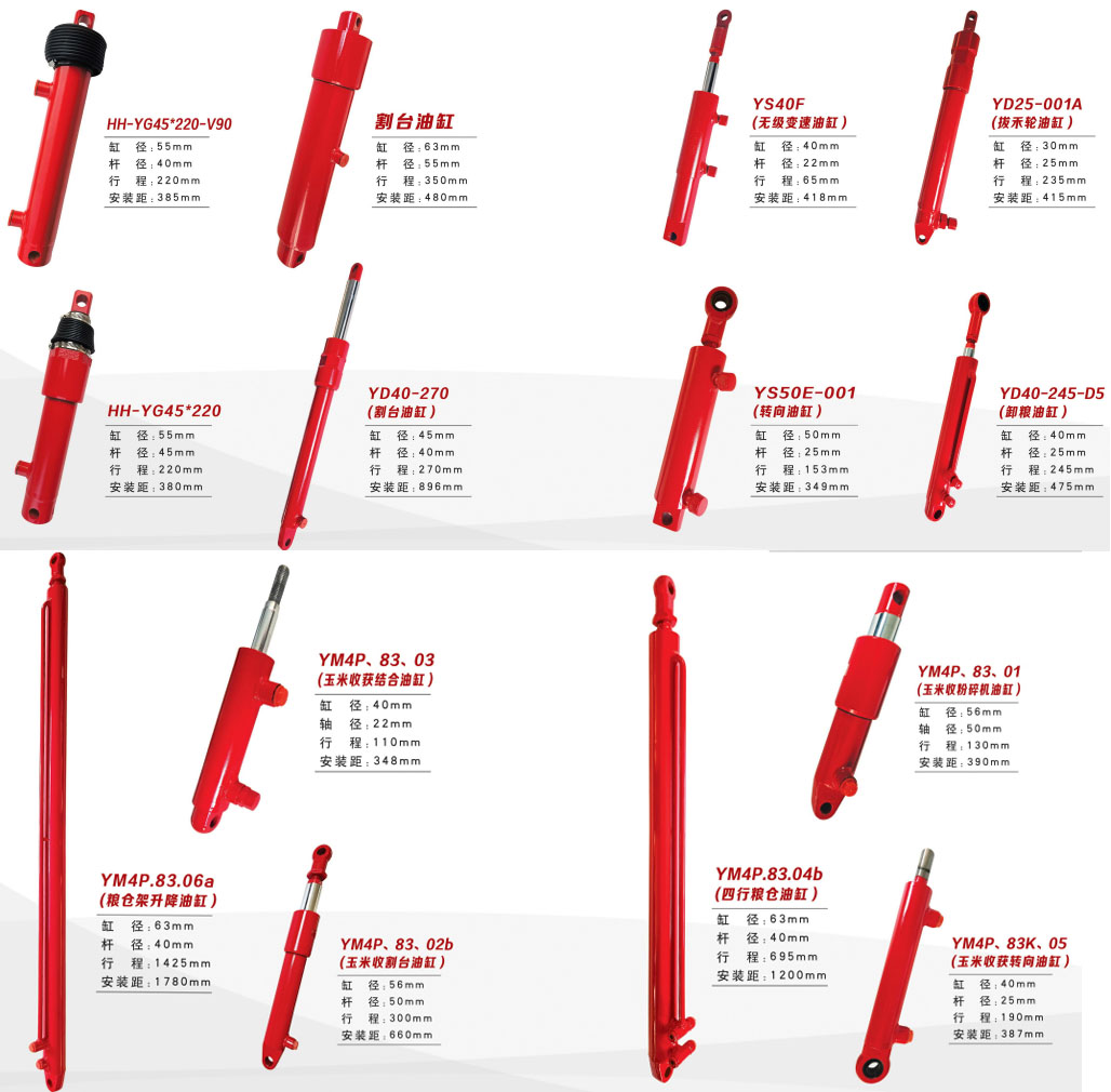YS40F Continuously Variable Speed Hydraulic Cylinder for Corn Wheat Rice Combine Harvester Agricultural Machine