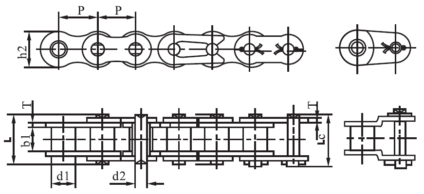 SS40A-1 a Series Stainless Steel Short Pitch 63.5mm Precision Single Roller Chain and Sprockets in Steel