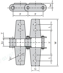 CA550K6 CA620K12 Agricultural Steel Conveyor CA550 Roller Chains With K Attachment