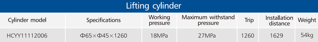 HCYY11112006 Good Quality Professional Factory 54kg Aerial Work Vehicles Lifting Hydraulic Cylinder for Sale