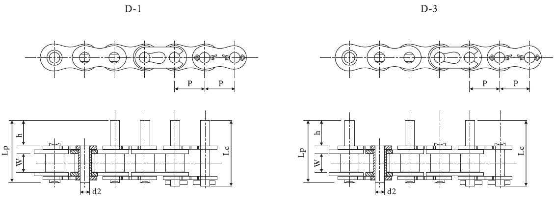100 Stainless Steel Short Pitch Extended Pin Roller Chain and Sprockets in Steel