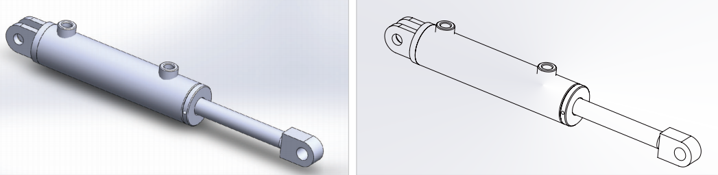 HCYY11112004 Good Quality Professional Factory 2.8kg Aerial Work Vehicles Steering Hydraulic Cylinder for Sale