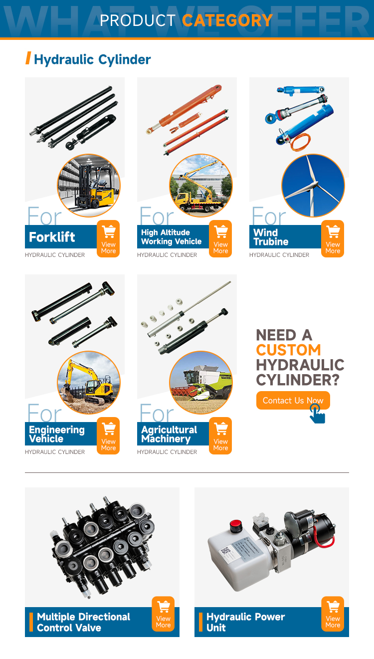 Professional Manufacturer Custom Hydraulic Lift Press Cylinders Hydraulic Cylinder Forklift Lift Cylinder for Dozer