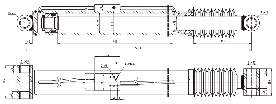 HCYY11112009 Good Quality Professional Factory 100kg Main Boom Extension Hydraulic Cylinder for Aerial Work Vehicles
