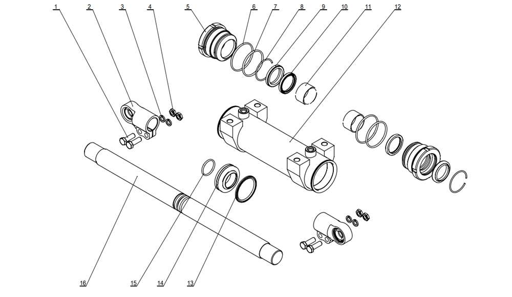 Manufacture Performance Double Acting Hydraulic Cylinder Tractor Hydraulic Steering Cylinder