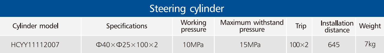 HCYY11112007 Good Quality Professional Factory 7kg Steering Hydraulic Cylinder for Aerial Work Vehicles