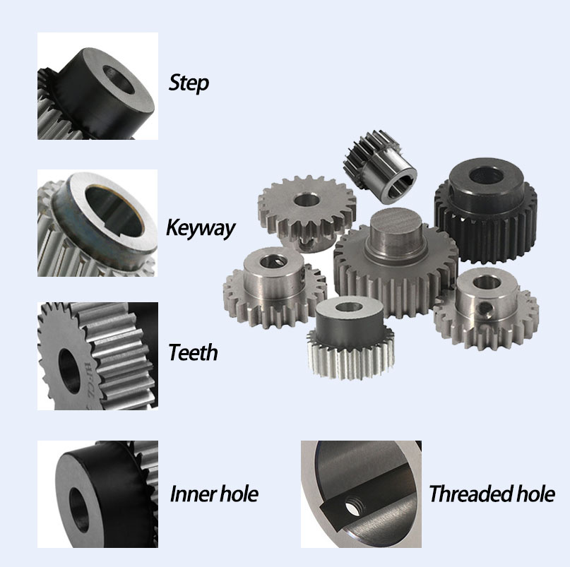 Special Custom and Standard Industrial Carbon Steel Spur Gear Helical Gear Bevel Gear Set