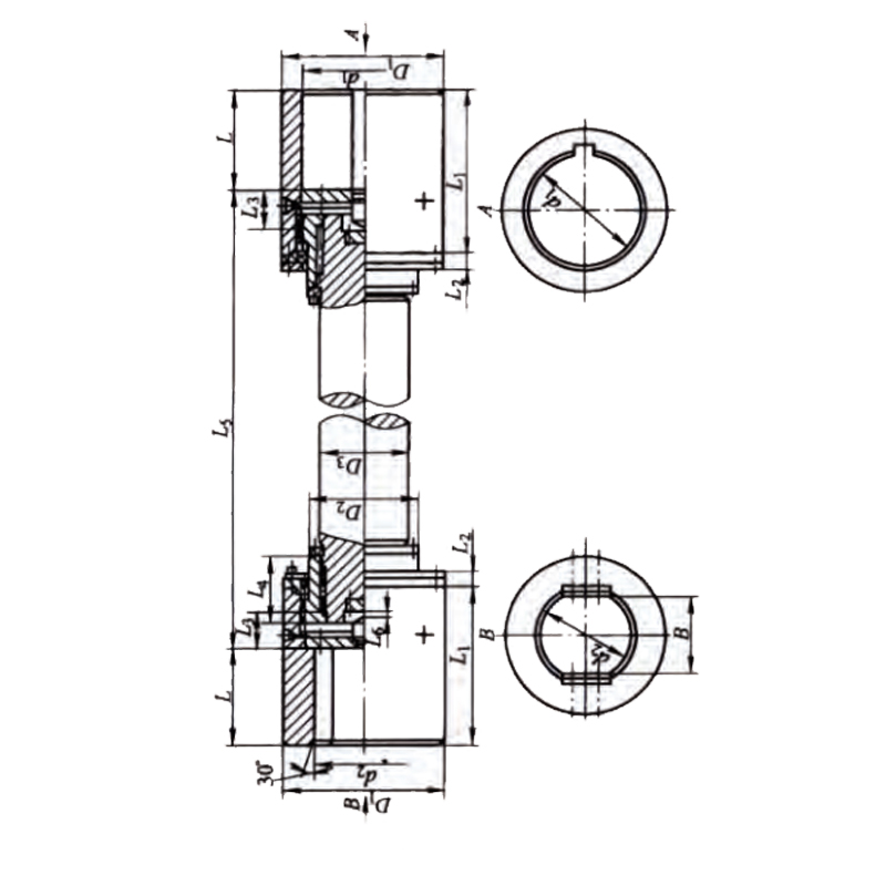 GCJ Type Flexible Drum Gear Coupling With Intermediate Shaft