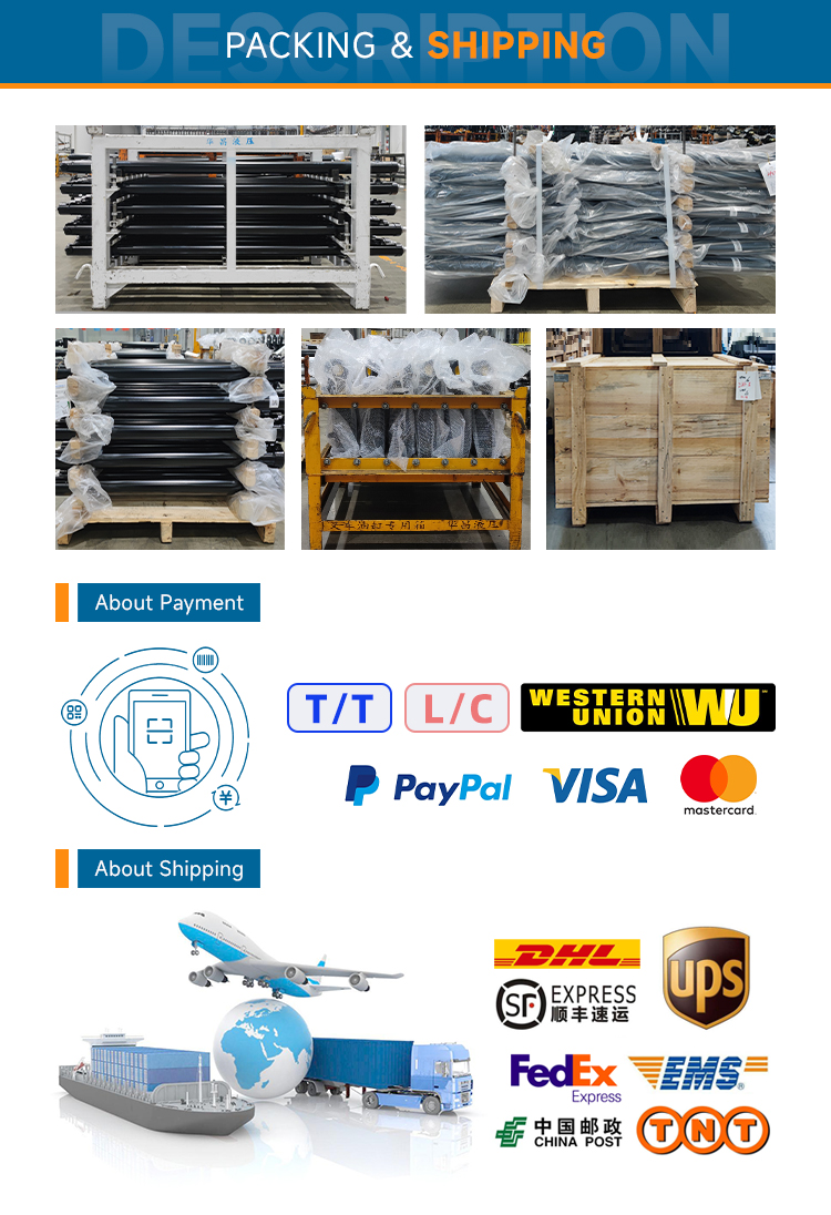 Professional Manufacturer Custom Hydraulic Lift Press Cylinders Hydraulic Cylinder Forklift Lift Cylinder for Dozer