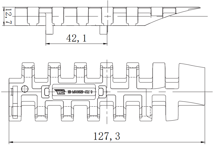 Wholesale Customized 1005 Series 25.4mm Dynamic Transition Straight Flat Top Chain Network Plastic Chain for Sale