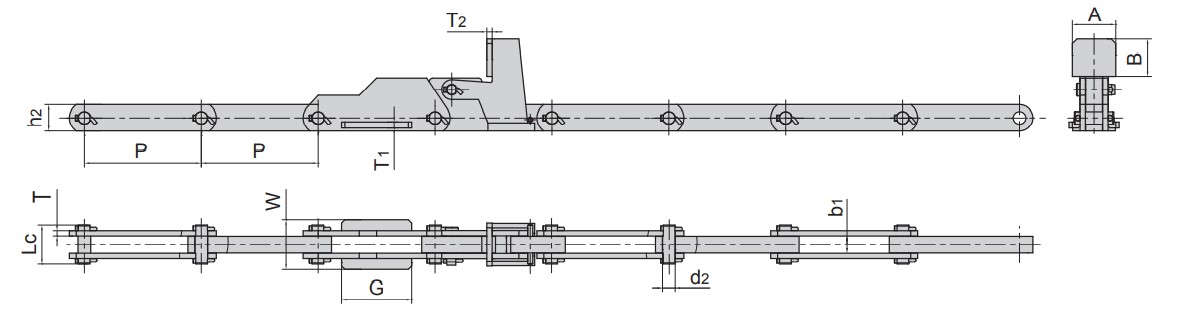 Guaranteed Quality Proper Price BC300/400F1 BC350F1 Conveyor Chains for Steel Mill