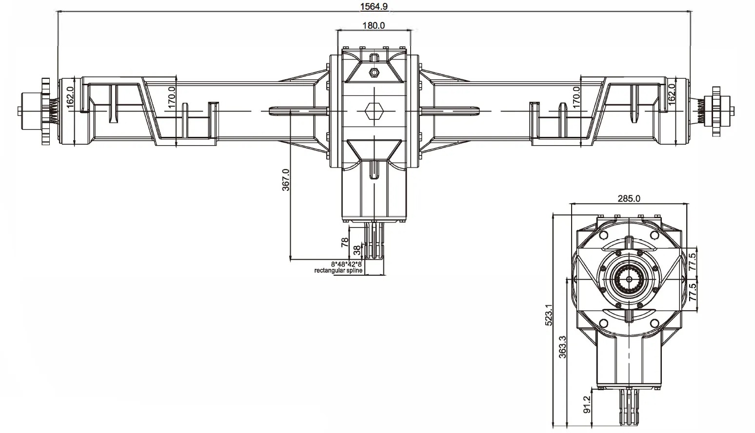 Round Baler And Harvester Agricultural Machinary Round Baler Gearbox Gear Drive Round Baler Gearbox Speed Reducer For Sale
