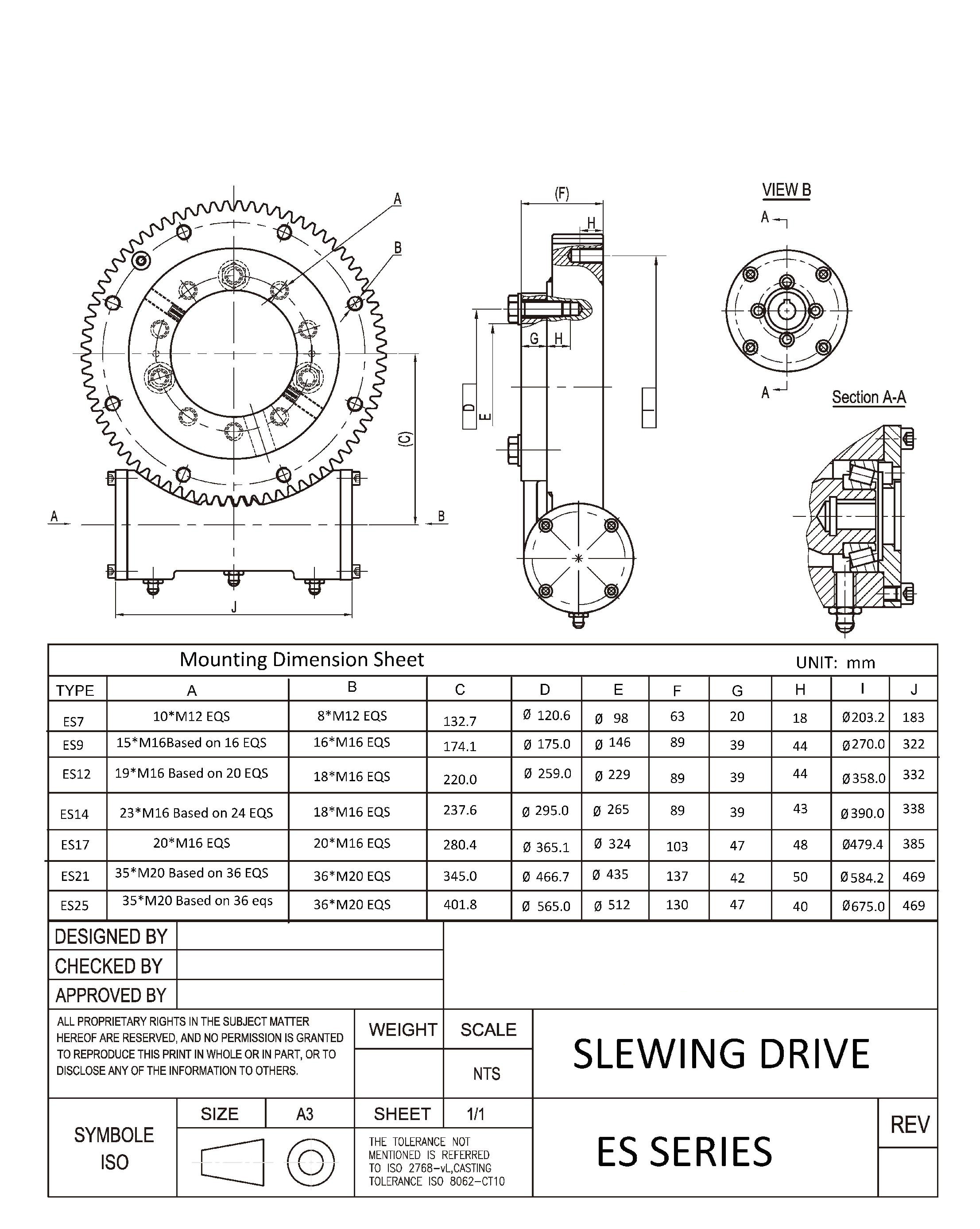 SE Excavator Crane Worm Gear Bearing Dual Axis Slewing Slew Drive for Solar Tracking System Wind Power With Hydraulic Motor
