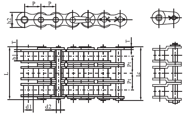 SS10A-3 a Series Stainless Steel Short 15.875mm Pitch Precision Triplex Roller Chain and Sprockets in Steel